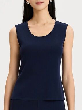 MISOOK Double Scoop Neck Knit Tank